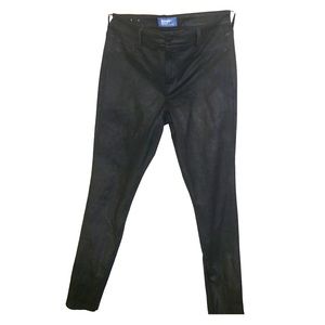 Black waxed jeans